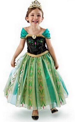 F68003 Anna green Frozen Princess Costume